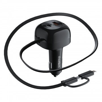 CHOETECH TC0036 PD45W USB-C+USB-A  car charger with C+L Interface