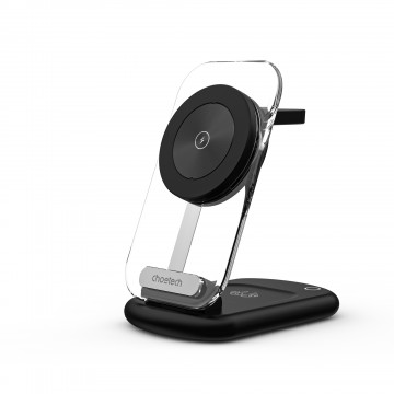 Choetech T618-F-BK 3-in-1 Magnetic Wireless Charger stand 