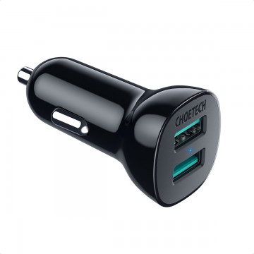 Choetech C0051 Quick Charge 3.0 Tech 36W (Max) Car Charger (No Cable) 