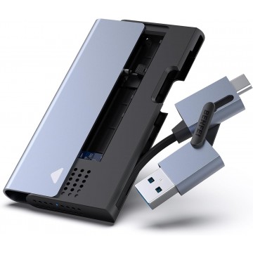 BENFEI 000345GY M.2 NVME SATA SSD Enclosure, 10 Gbps USB Type-C/Type-A to NVME PCI-E SATA M-Key/(B+M) Key SSD Enclosure