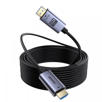 BENFEI 000450GY-100F 8K HDMI 2.1 Fiber Optic Cable 100ft 48Gbps 4K240Hz CL3 eARC HDR