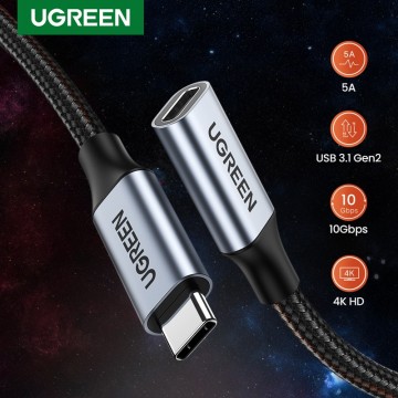  Ugreen 30205 USB-C Male to Female Gen2 Extension Cable 1M