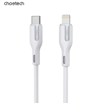 Choetech XCL-0002 Silicone USB-C to L Cable 1m White