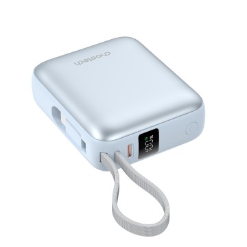 Choetech B832-BL Mini 35W 10,000mAh Power Bank with LED Display + USB-C Cable Light Blue 
