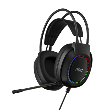 AOC ACG2500BK/00 Wired RGB USB Gaming Stereo Headset 2M Cable Black