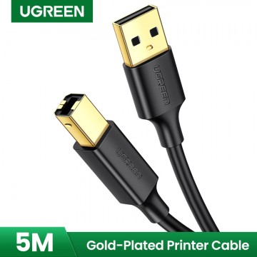 UGREEN 10352 USB2.0 A Male TO BM cable Gold Plated 5M Black