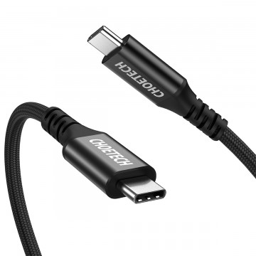 Choetech XCC-1007 USB-C 3.1 Gen2 PD100W 4K Video output M to M 10Gbps Super Speed Cable 2M Black