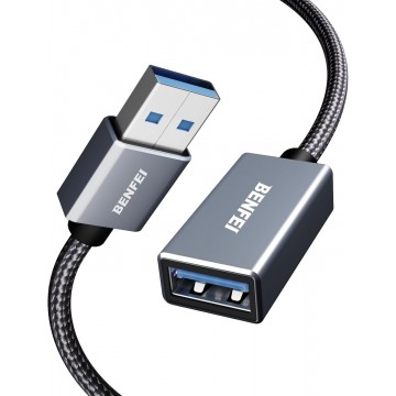 BENFEI 000393GY-1M USB3.0 Male to Female Extension cable Nylon Braided 1M
