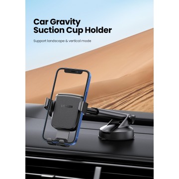 UGREEN 60990B Gravity Phone Holder with Suction Cup (Black)