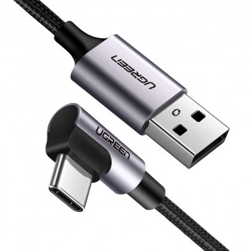 UGREEN 50941 Right Angled USB C Type to USB 3A 60W Fast Charging Cable 1M
