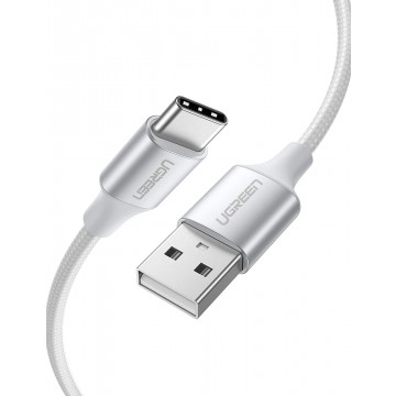UGREEN 60409 USB C to A Quick Charging Cable 3M (Silver White) 