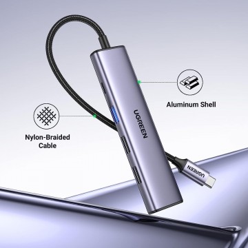 UGREEN 15495 5-in-1 USB-C Hub with 4K HDMI, 100W Power Delivery