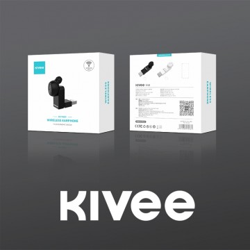 Kivee TW21 Wireless Bluetooth Earphone with Mic For All Bluetooth Tablet Smartphone - Black