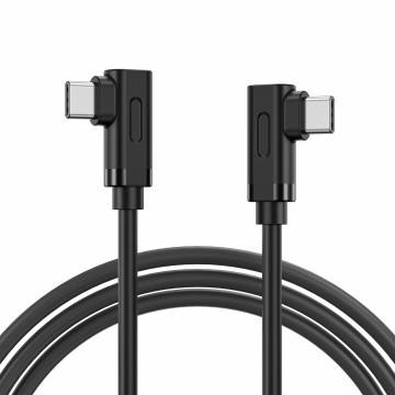 BENFEI 000429BK-3M Right Angled USB-C to Right angled USB-C 3A Fast Charging Cable Data Sync Nylon Braided 3M Black