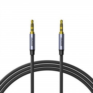 BENFEI 000427GY-1M 3.5mm TRRS Male to Male Audio Cable, 4-Pole Stereo Mic Aux Cable, Nylon Braided Headphone Jack Cord