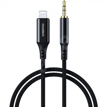 Choetech AUX009 Lighteing male to 3.5mm Male Audio Braided cable 2M - Black 
