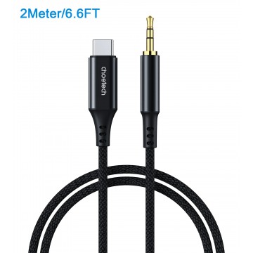 Choetech AUX008 USB-C to 3.5mm Audio  Braided Cable 2M