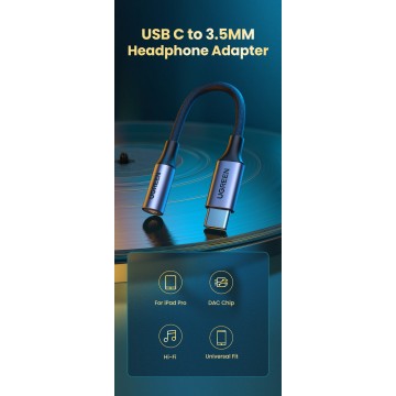 UGREEN 80154 USB C to 3.5mm Headphone Adapter