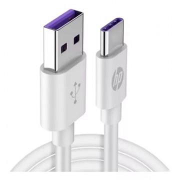 HP-DHC-TC100 USB-A to USB-C Cable, Charge and Sync, 1M, White 