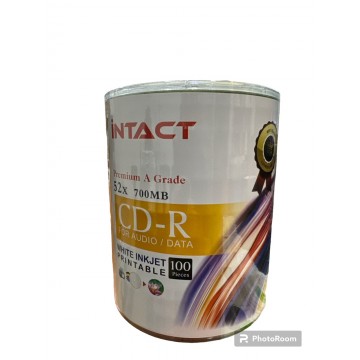 Intact CD-R / 52X / 700MB / 100 Spindle / WHITE PRINTABLE 