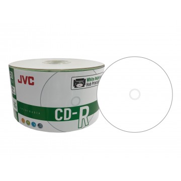 JVC CDR Professional Grade 52X  White Inkjet Wide Printable (Spindle of 50 pcs)