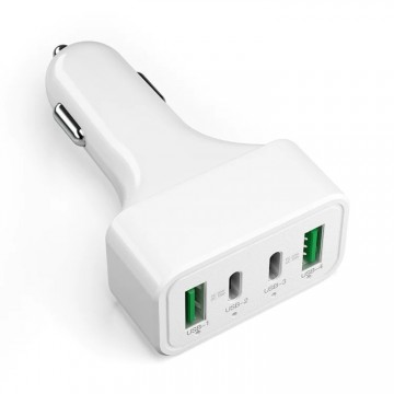 Intact WLX-K26 4 Ports Car Charger (2 Ports PD + 2 Ports QC3.0 ) White