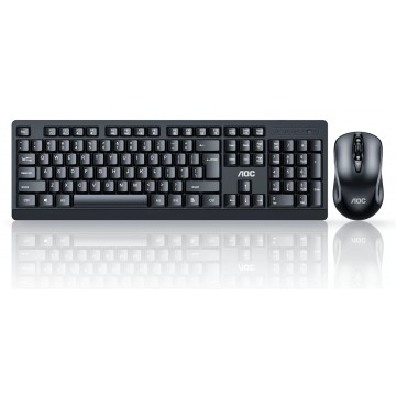 AOC KM210B/97 Home & Office Wireless Keyboard & Mouse Combo 2.4G USB Black