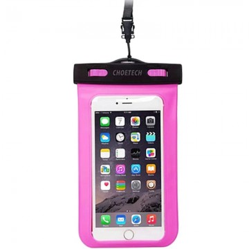 Choetech WPC007 Universal WaterProof Cell Phone Pouch bag, up to 7" (Pink)