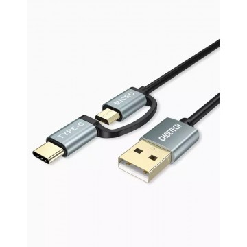 Choetech XAC-0012-102BK 2 in 1 USB Type C+Micro USB Cable 1.2m Charge & Sync for Samsung