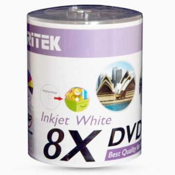 RITEK DVD-R / 8X / 100 TUBE / WHITE 525290